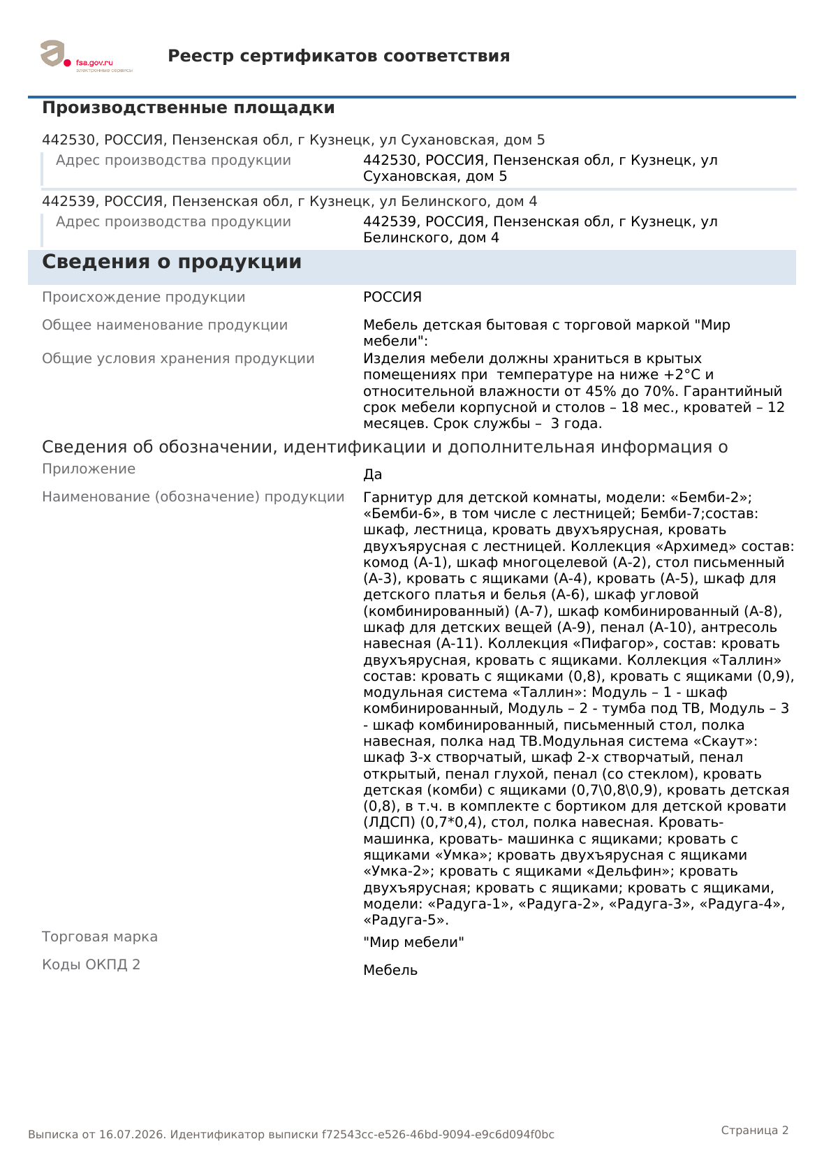 Сертификат № ЕАЭС RU С RU МН33 В 00249/22, страница 2